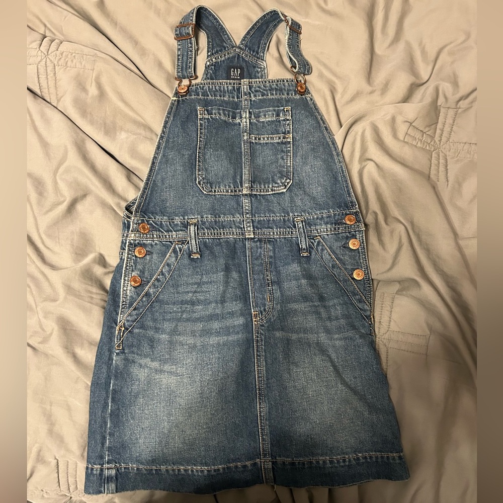 Girls GAP Denim Overalls Dress